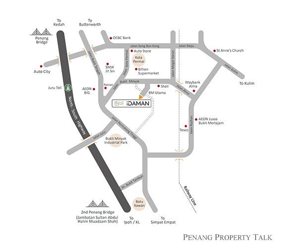 bm-idaman-location-map | Penang Property Talk